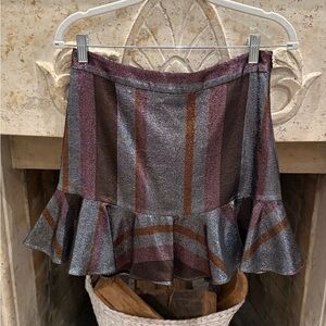 10 Crosby Derek Lam Shimmering Striped Mini Skirt